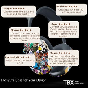 Funda para AirPod Max con collage retro vintage Y2K, pegatinas retro para gamers, funda para AirPods Max con diseño de anime retro, accesorios para auriculares, regalo para los amantes de la música. imagen 10