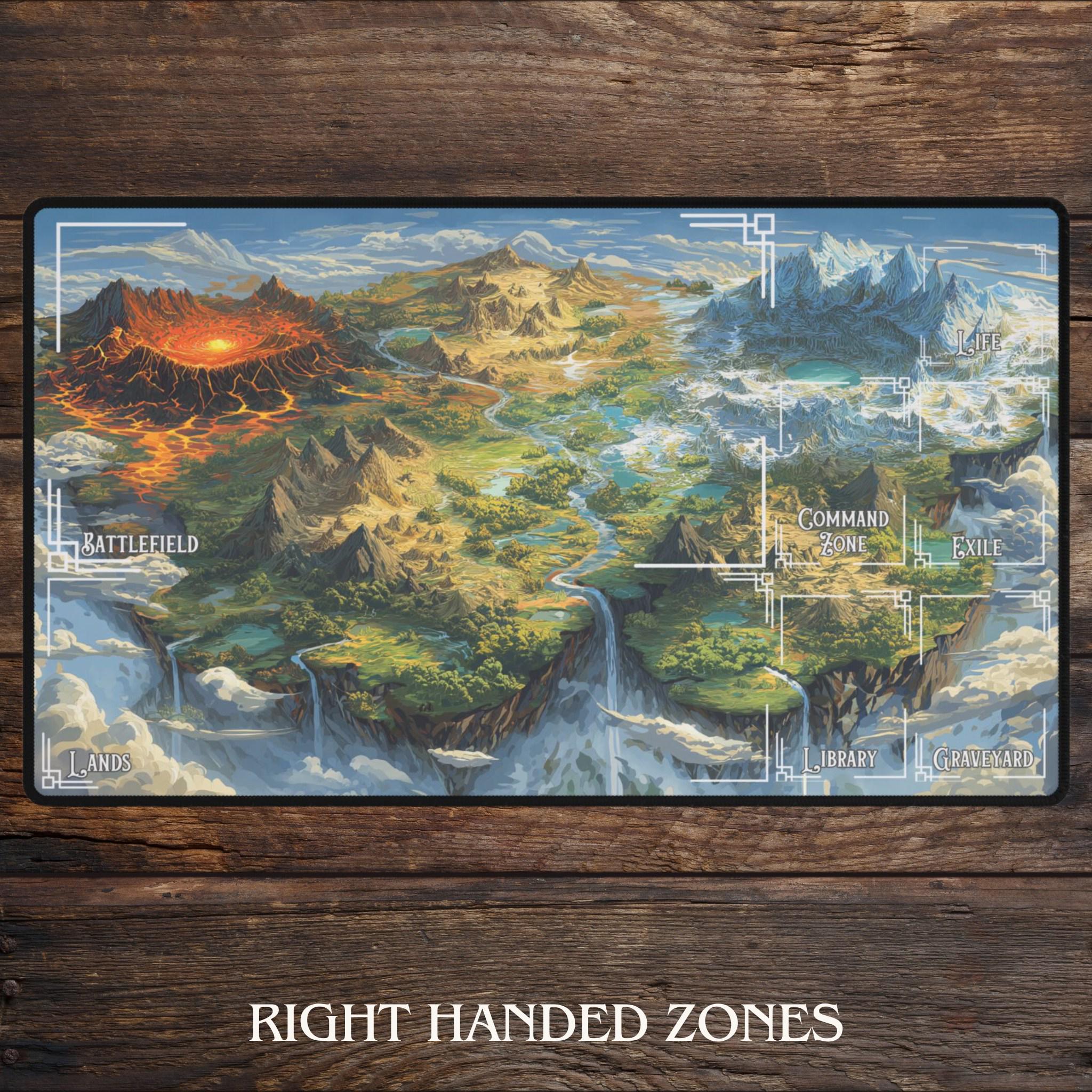 Mtg Map Feature Fantasy World Map MTG Playmat: TCG Desk Mat With Zones - Etsy UK