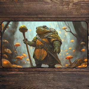 Druid Schildkröte Tcg Spielmatte für MTG Fans Dark Cottagecore Anime Schreibtischmatte Magic Card Games Custom Playmat Mousepad DnD, mtg Zubehör Playmats