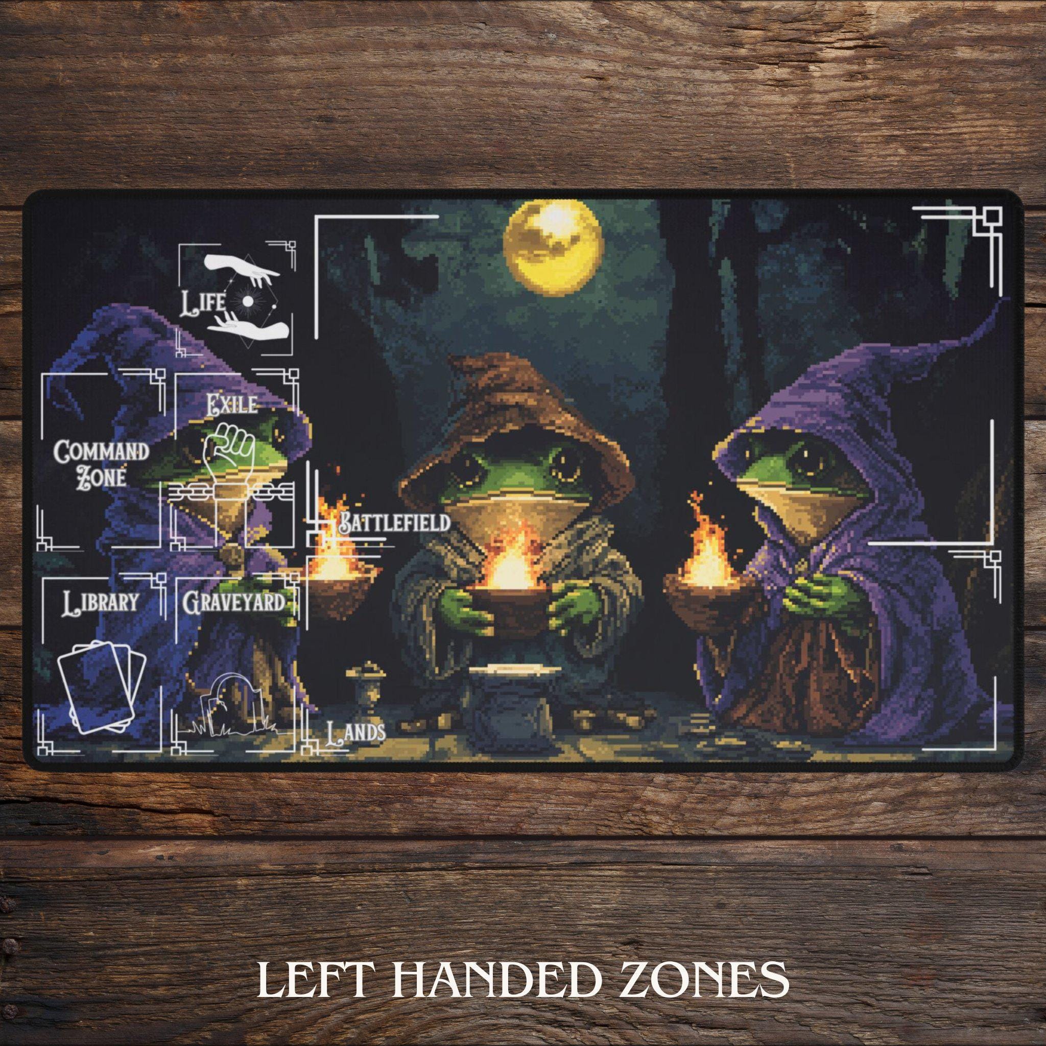 Dark Frog MTG Playmat: 8bit Pixel Art TCG Playmate Magic the