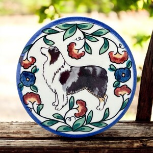 Dark Blue Merle Australian Shepherd Wine Bottle Stopper, Australian Shepherd Wine Gifts