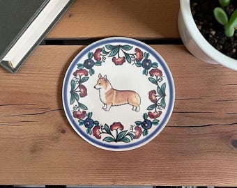 Rode en witte onderzetter Pembroke Welsh Corgi - uniek hondenrascadeau