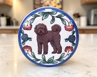 Schokoladen Labradoodle Weinverschluss - Handgemachtes Hunde Mama Geschenk