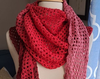 Ombre red to pink wrap