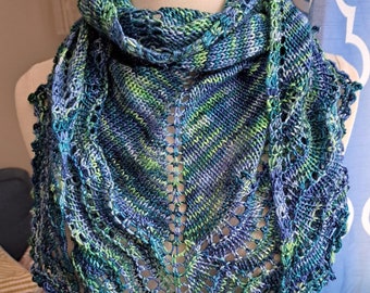 Blueberry Meringue Shawl