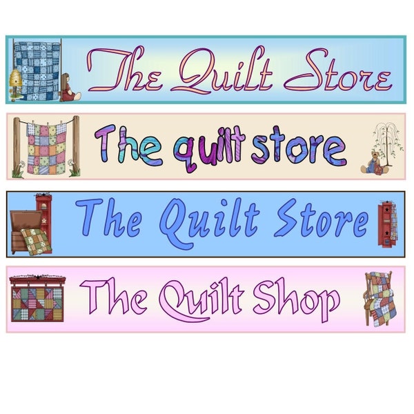 Quilt Shop Customizable Banner
