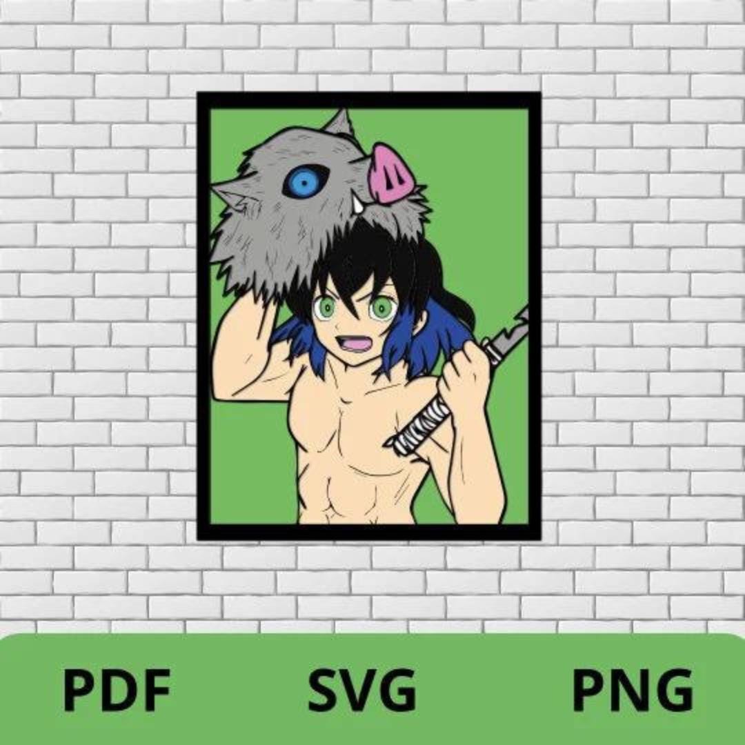 Boar Guy SVG, Layered Design Anime, Laser Cutting Anime, Anime Gift ...