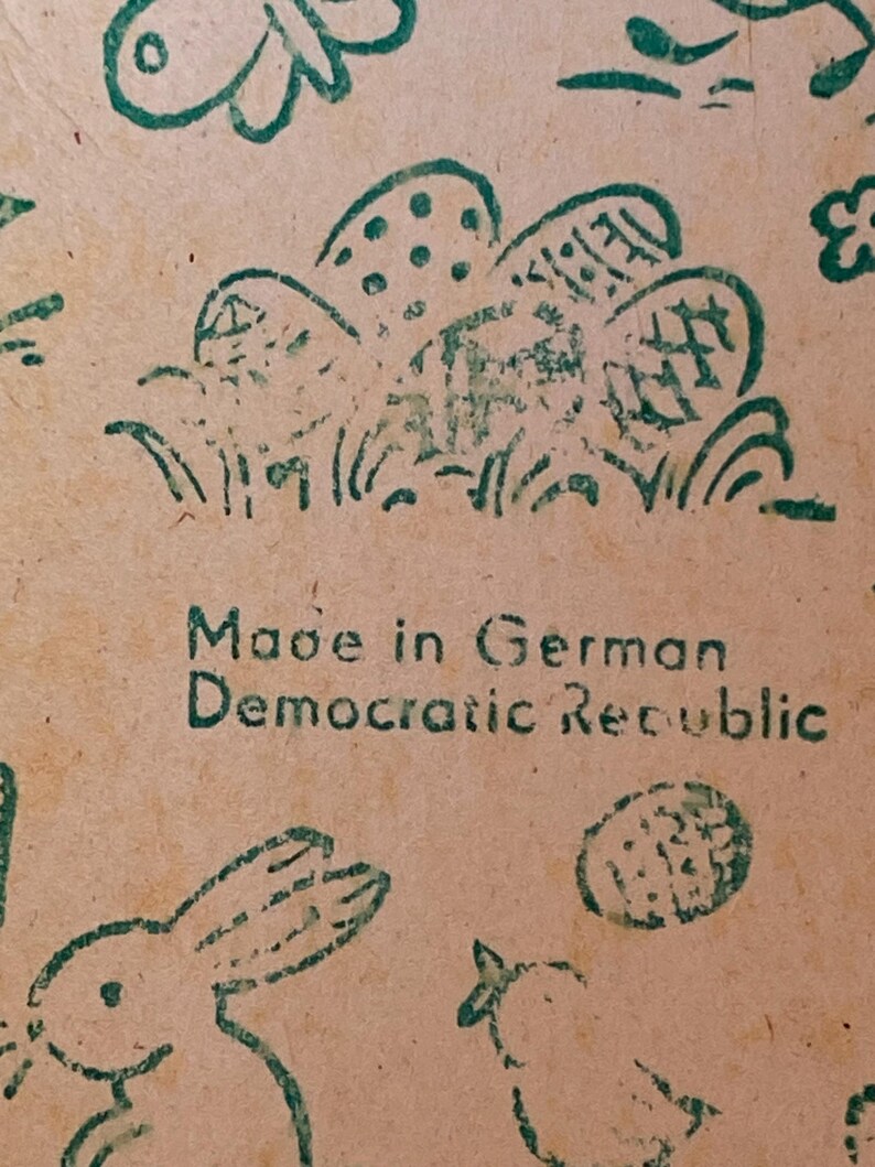 Domcratic Rabbit Vintage German Paper Mache Easter Egg - Made in German Democratic ...
