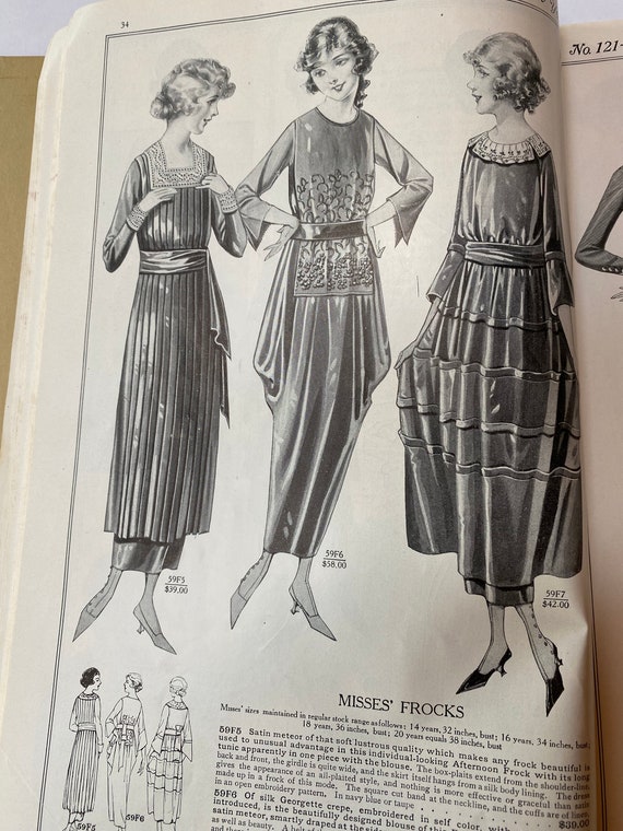 Antique Fashion Catalogue No. 121- B. Altman & Co., New York.- Book of  Styles Fall and Winter 1919-1920