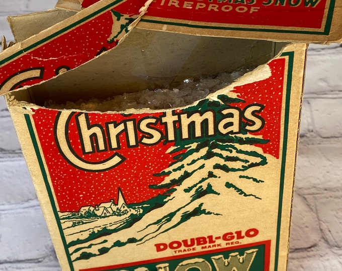 Fire Proof Snow ONE Vintage Box of Doubl- Glo Fireproof Christmas Snow for Collecting ...