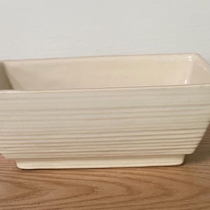 Vintage 1950s McCoy White Rectangular Planter
