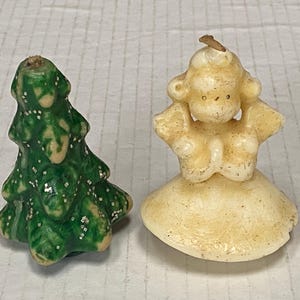 Two Small Vintage (1940s) Tavern Choir Boy Figural Candles