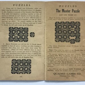 Vintage 1929 Game Quadro 4 Games in 1 for All Ages - Etsy