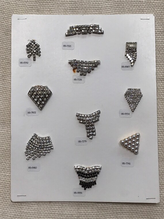 Sample Card Salesman Shoe Buckles Ornamentation‎ E. E. Weller Co Providence RI RONCI Vintage Salesman Sample Card Display Shoe Buckles  main image 4