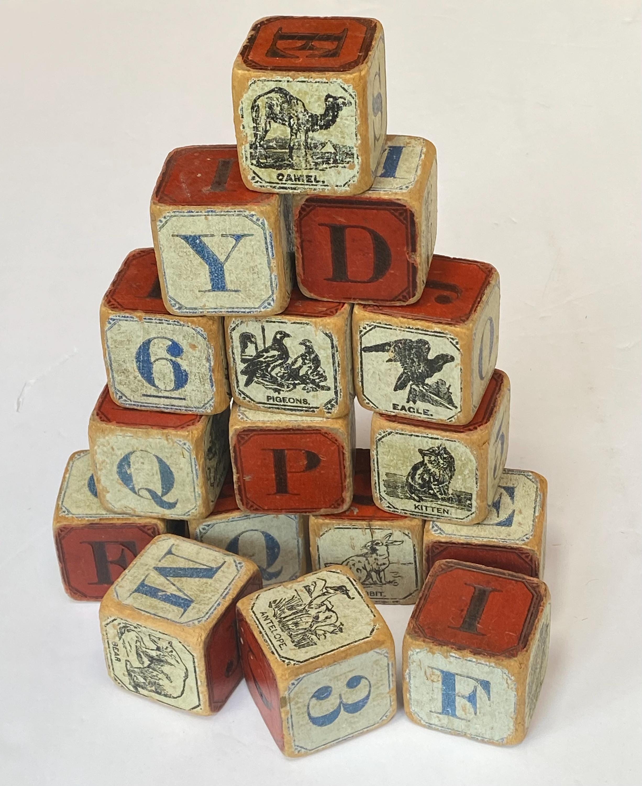 Antique Alphabet Blocks - Etsy