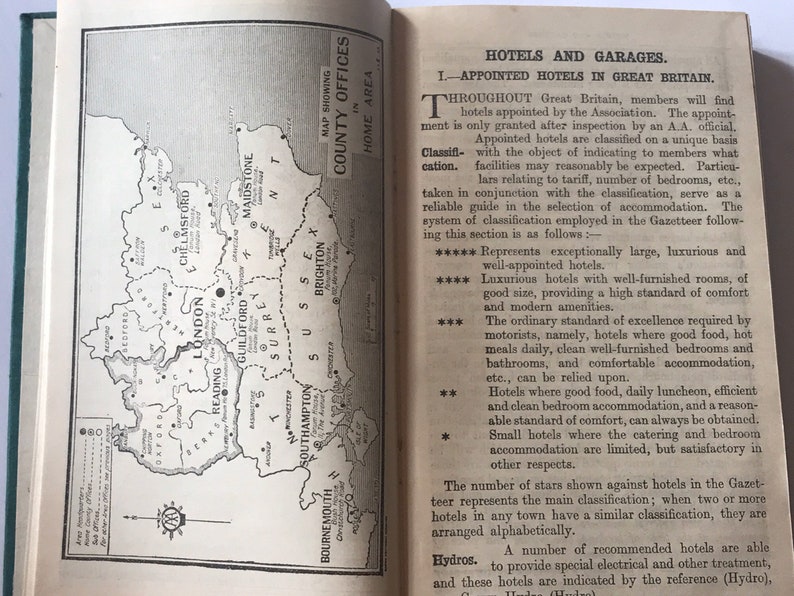 Vintage 19361937 the Automobile Association Handbook Etsy
