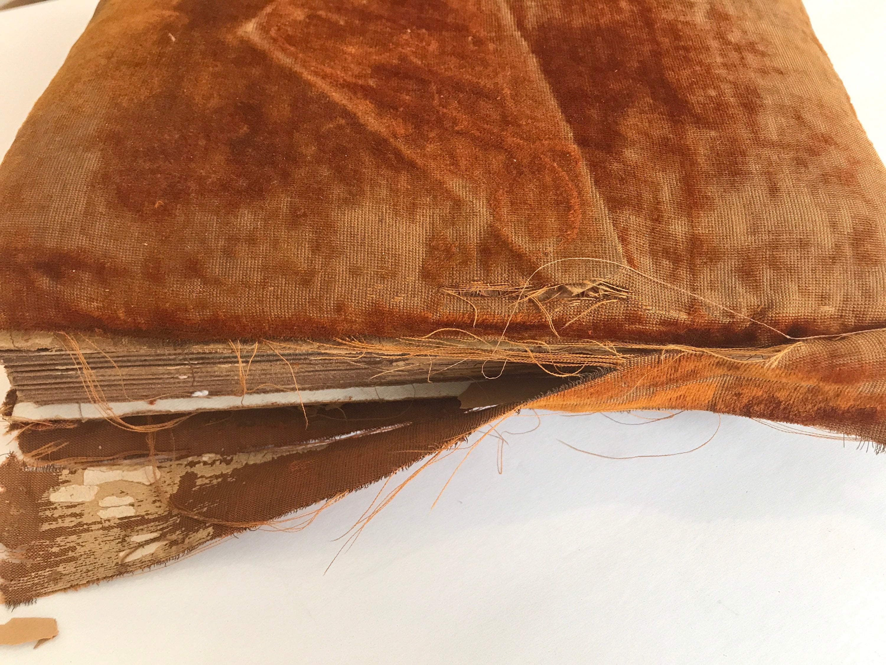 Antique Victorian Photograph Album Velvet Covers With 25