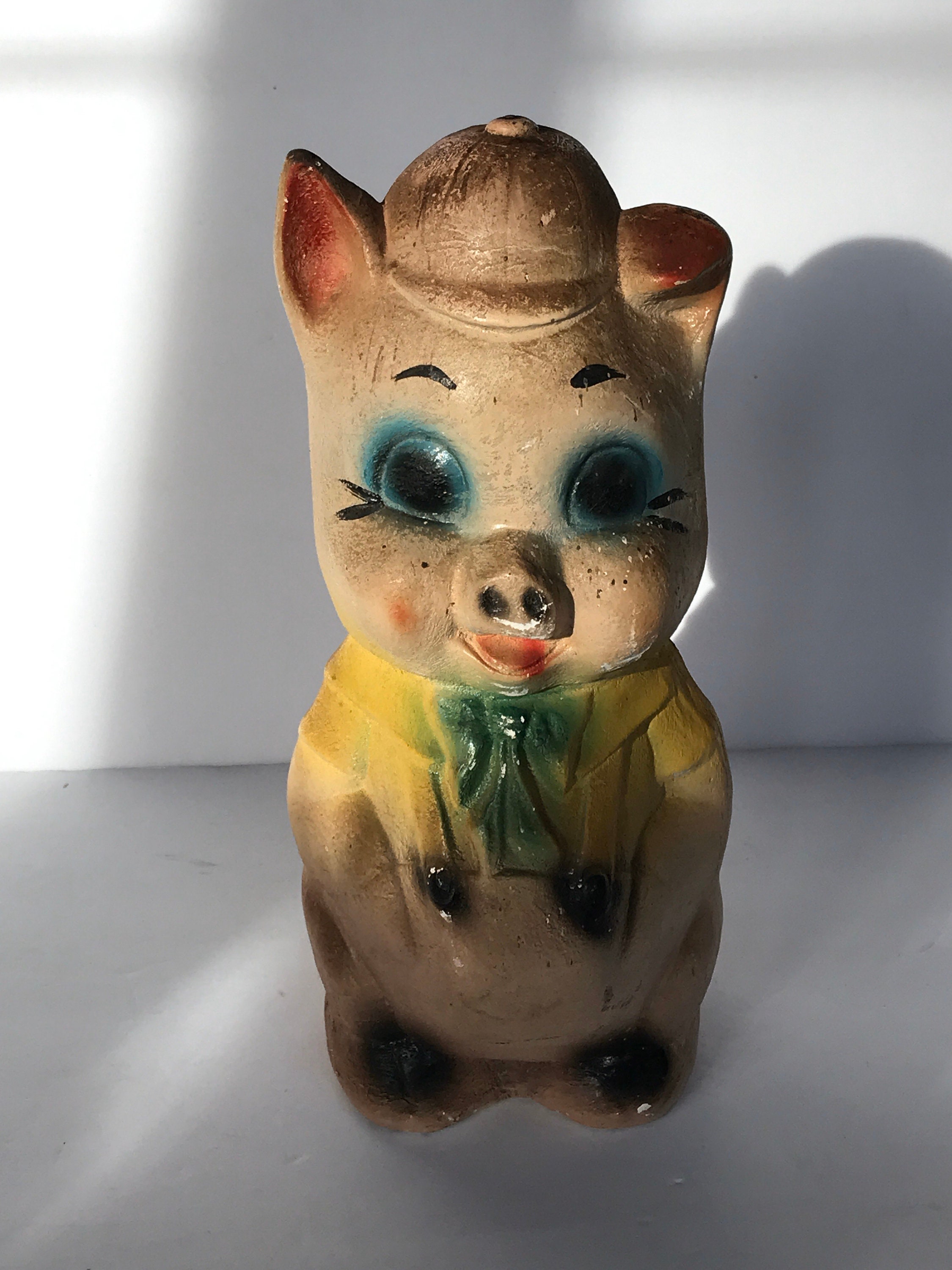 Vintage 1940s Chalk Ware Porky Pig Carnival Prize - Etsy