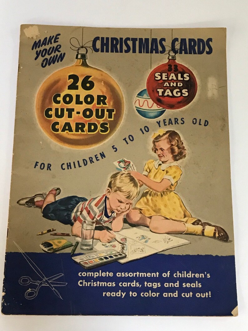 Vintage Children's Coloring Activity Book Make Your Own Etsy