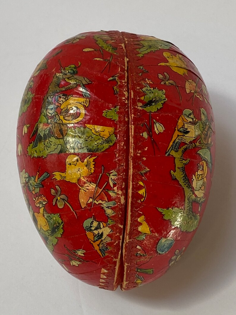 Antique German Paper Mache Easter Egg Etsy