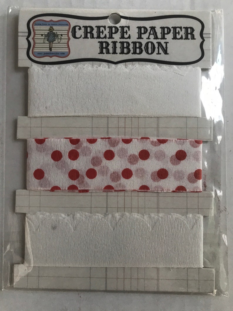 4 Packages Crepe Paper Embellishments Ribbons and Ruffles