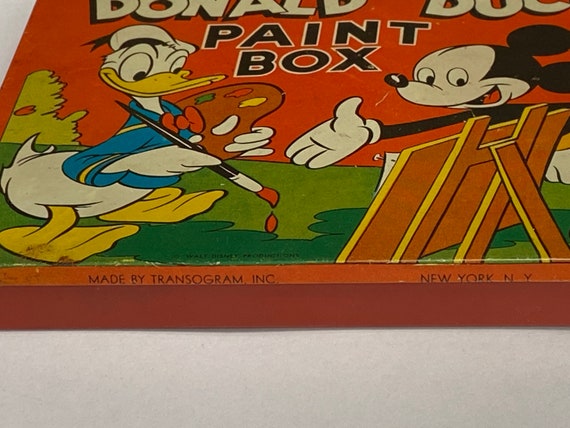 Vintage (1948) Children's Disney Watercolor Metal Paint Box - With