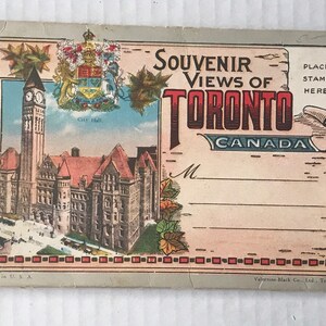 Vintage 1940s Souvenir Postcard Folder Booklet - Toronto, Canada
