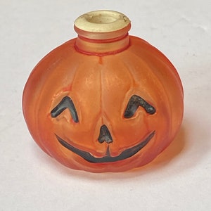 Vintage Glass Halloween Jack-o-Lantern Tree Light Cover