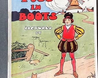 Linenette Fairy Tale Book from Sam’l Gabriel Sons -Puss in Boots,