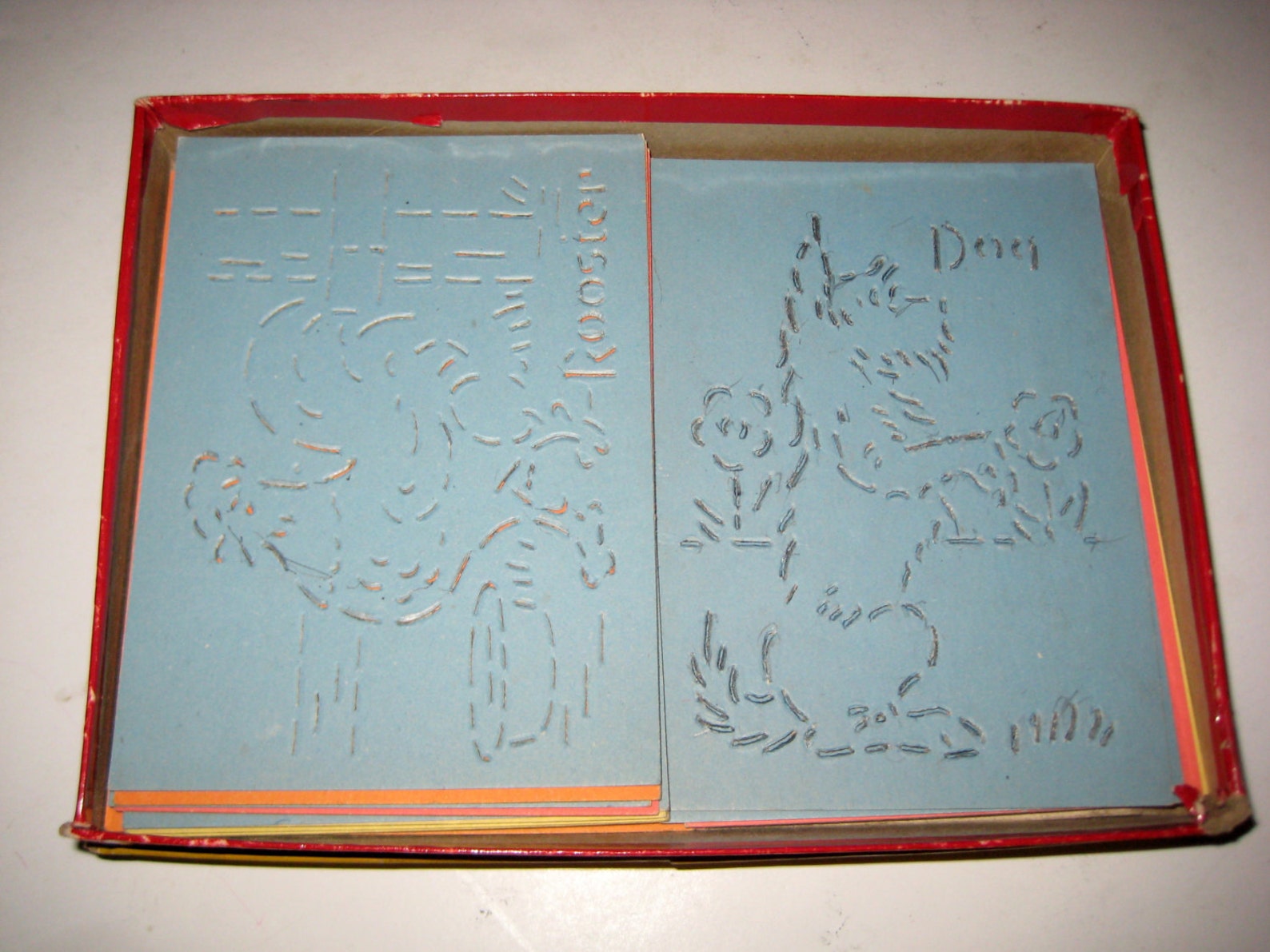 Vintage Drawing Toy Pencil Stencils Etsy.de