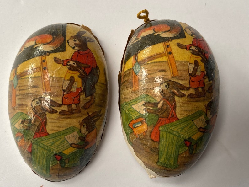 Vintage German Paper Mache Easter Egg Made in Germany Etsy