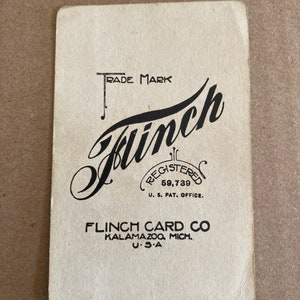 Antique 1913 Flinch Card Game - Etsy