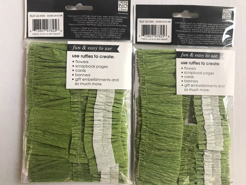 4 Packages Crepe Paper Embellishments Ribbons and Ruffles