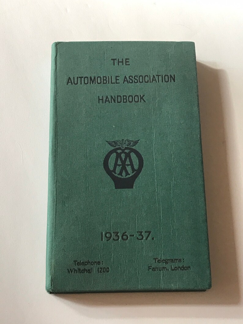 Vintage 19361937 the Automobile Association Handbook Etsy