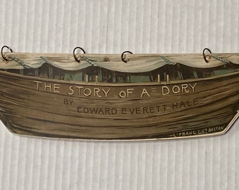 Rare Antique (1890) Shape Book - The Story of a Dory, Edward Everett Hale. Boston: L. Prang & Co.