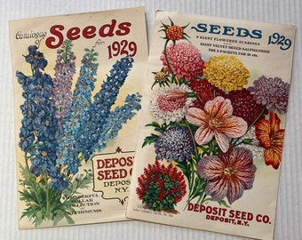 ONE Vintage (1929) Seed Catalogue Cover - Deposit Seed Co. Deposit, NY