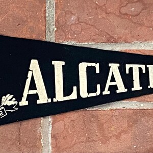 50s alcatraz prison souvenir pennant