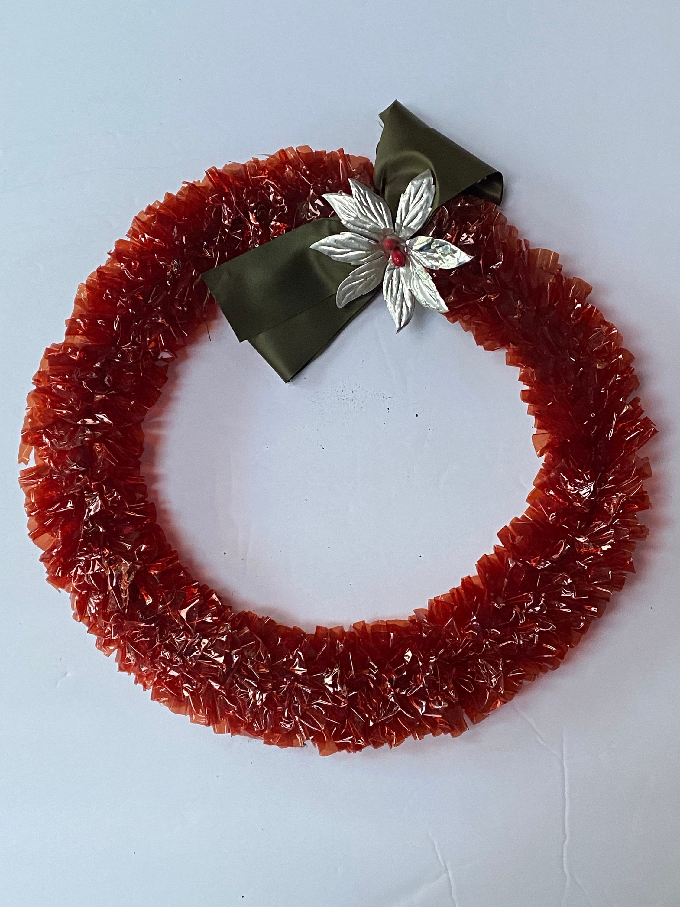 Vintage cellophane Christmas wreath