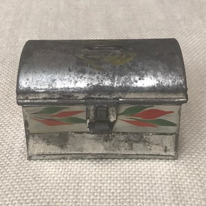 Vintage Painted Tin Box for Storing Spices
