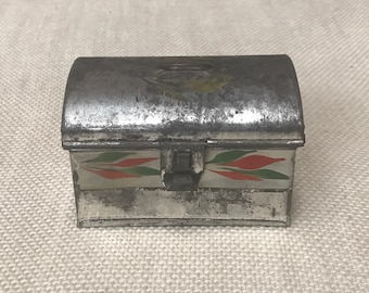 Vintage Painted Tin Box for Storing Spices