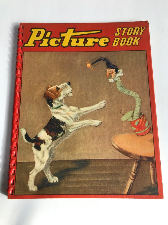 Vintage (1943) Children’s Book - Picture Story Book - 4 Books in 1 - Our Dogs, Forest Animals, Animal Friends, Mittens and Cats - Saalfield