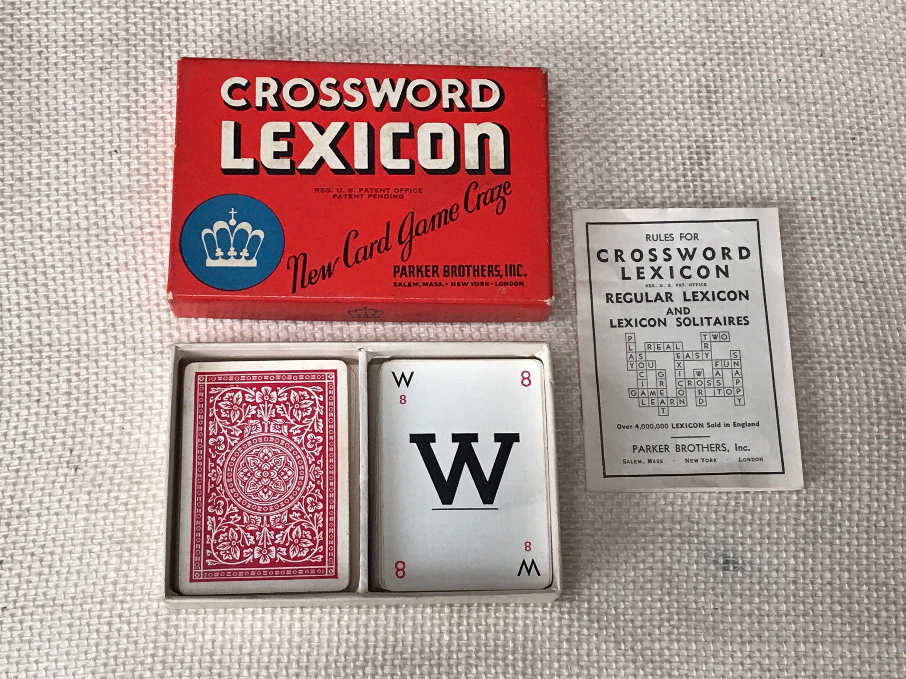 Vintage Crossword Card Game 1938 for Crafts Altered Art - Etsy
