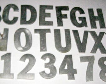 Vintage 3" Aluminum Letter or Number