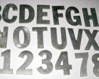 Vintage 3&quot; Aluminum Letter or Number
