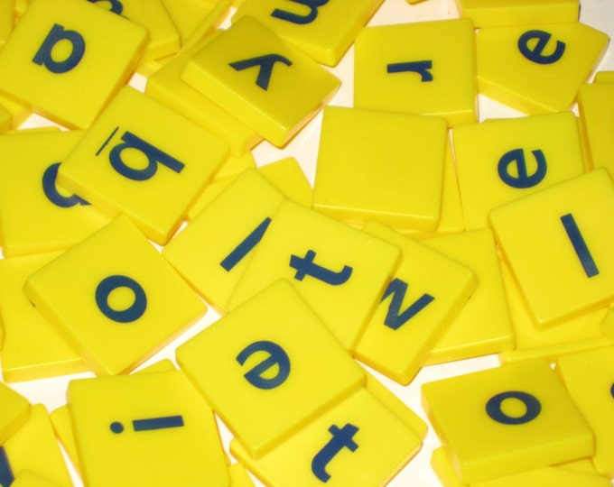 84 Square Plastic Letter Tiles for Altered Art Collage Etsy