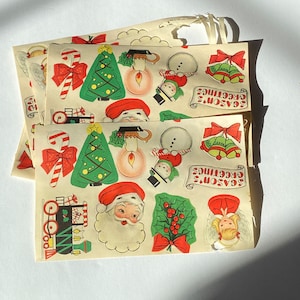 Package of 95+ Vintage Gummed Christmas Stckers or Seals