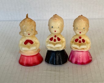 ONE Vintage Gurley Figural Christmas Candle