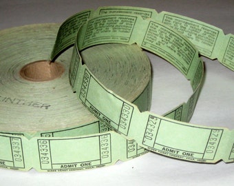 50 Vintage Green Blank Tickets  for Scrapbooking, Card Making, Collage, etc.