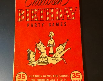 Vintage (1952) Children’s Birthday Party Games Book