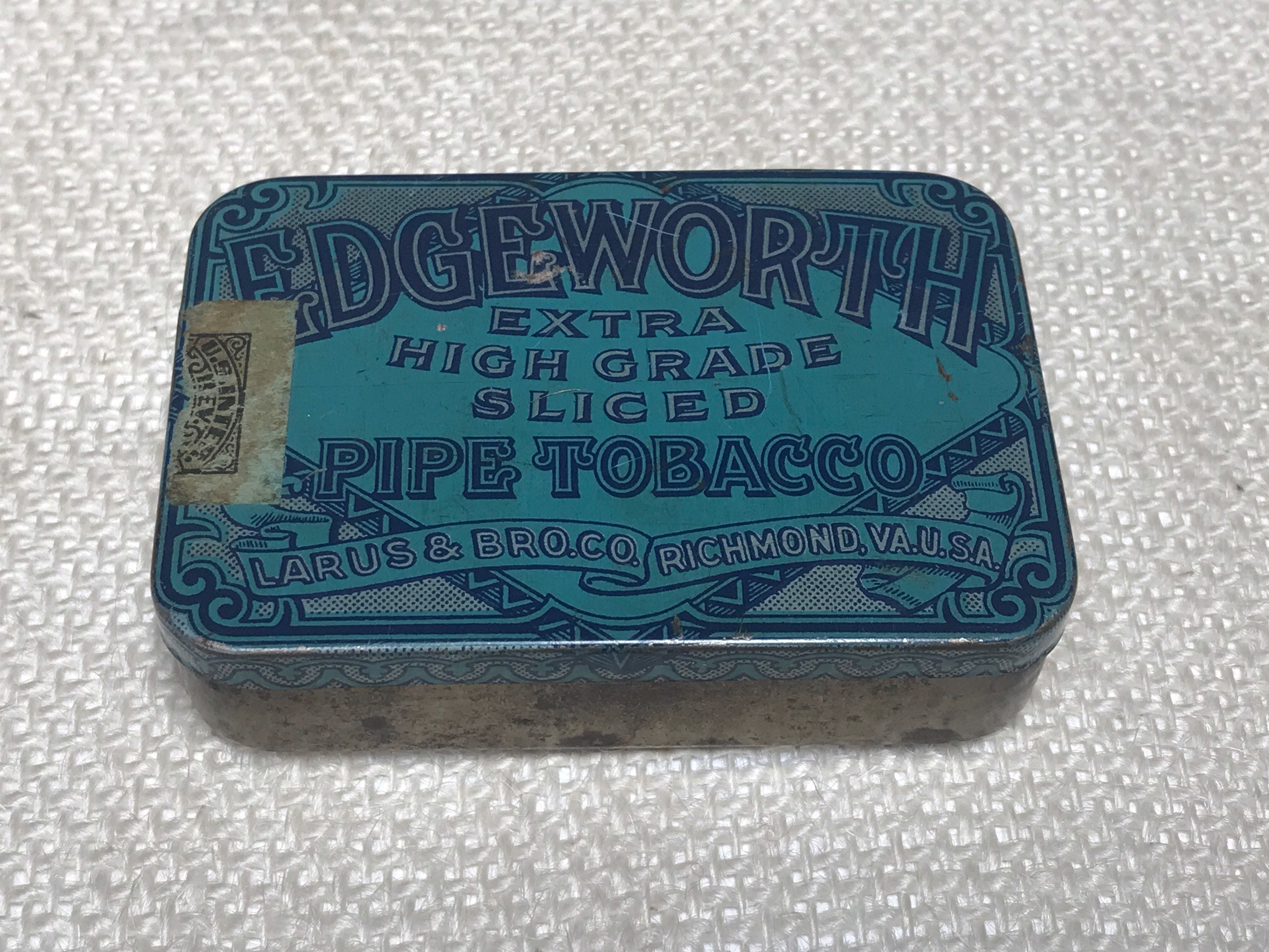 edgeworth plug slice tobacco tin Edgeworth Plug Slice